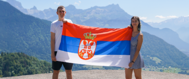 High school students from Serbia in the United States