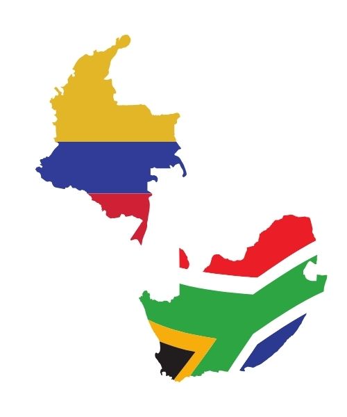 Colombia South Africa flag colors