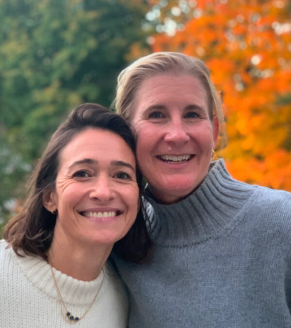 Pippa with her ASSIST host family “sister” on the campus of her ASSIST school, Taft School. 