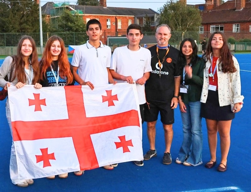 Martin Milne President of ASSIST Scholars with students from Georgia
